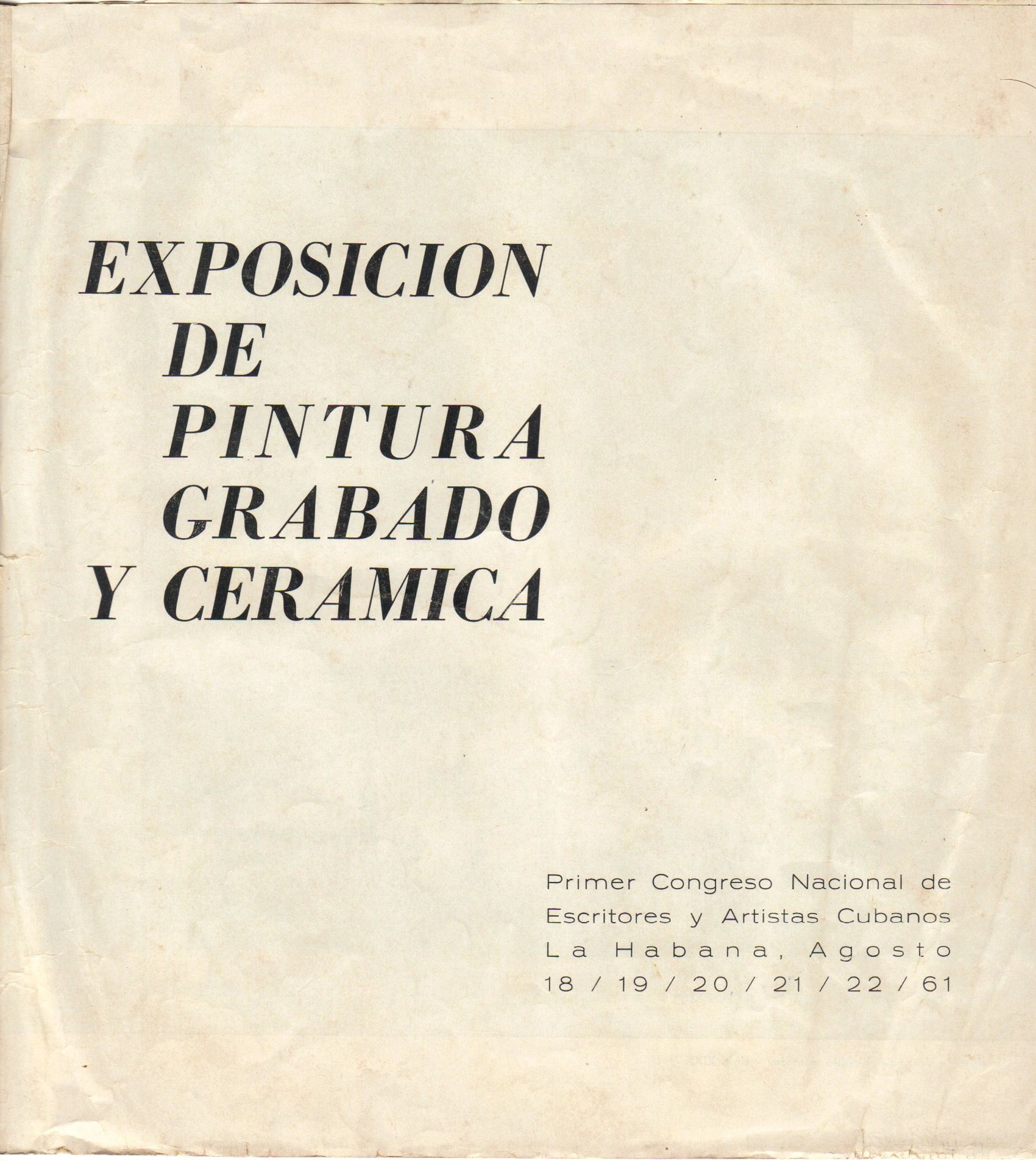 Cubierta del programa, 1961